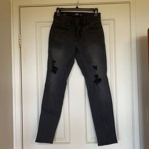 Men’s Hollister Skinny Black Ripped Jeans